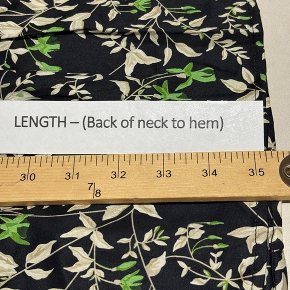 NWT Tuckernuck Women Verdant Iris ¾ Sleeve Mini Shirt Dress Sz M Black Cotton - Picture 14 of 16